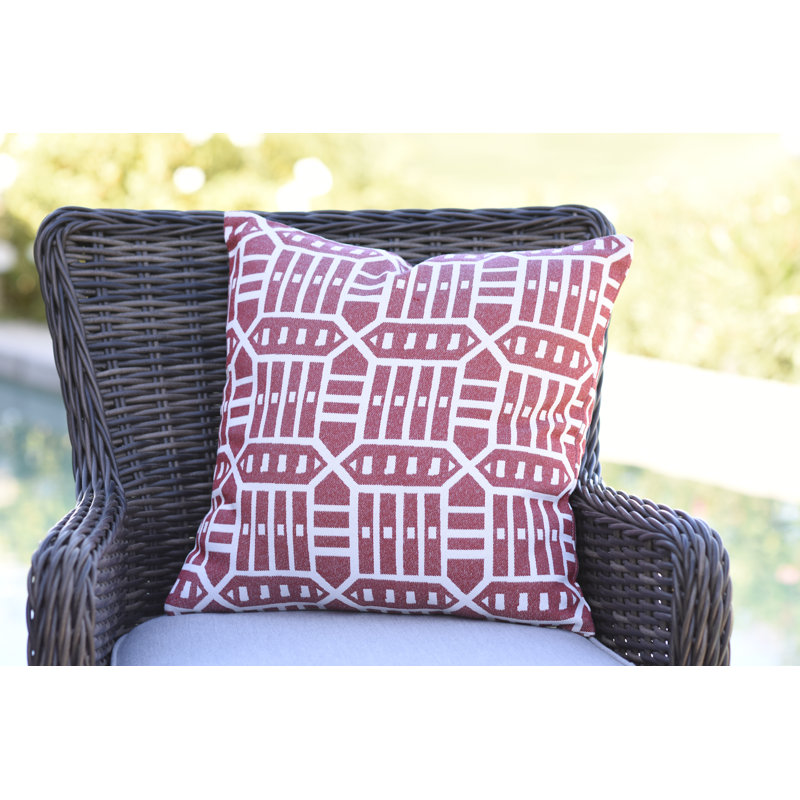 Housse et insert de coussin d'extérieur carré Pacifica, Roland rouge, H 24 po x l 24 po