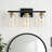 3-Light Bathroom Vanity Lights With Hammer Glass Shade
