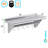 12 in. x 36 in. Stainless Steel Wall Mounted Pot Rack with Shelf and 6 Double Sided Hooks