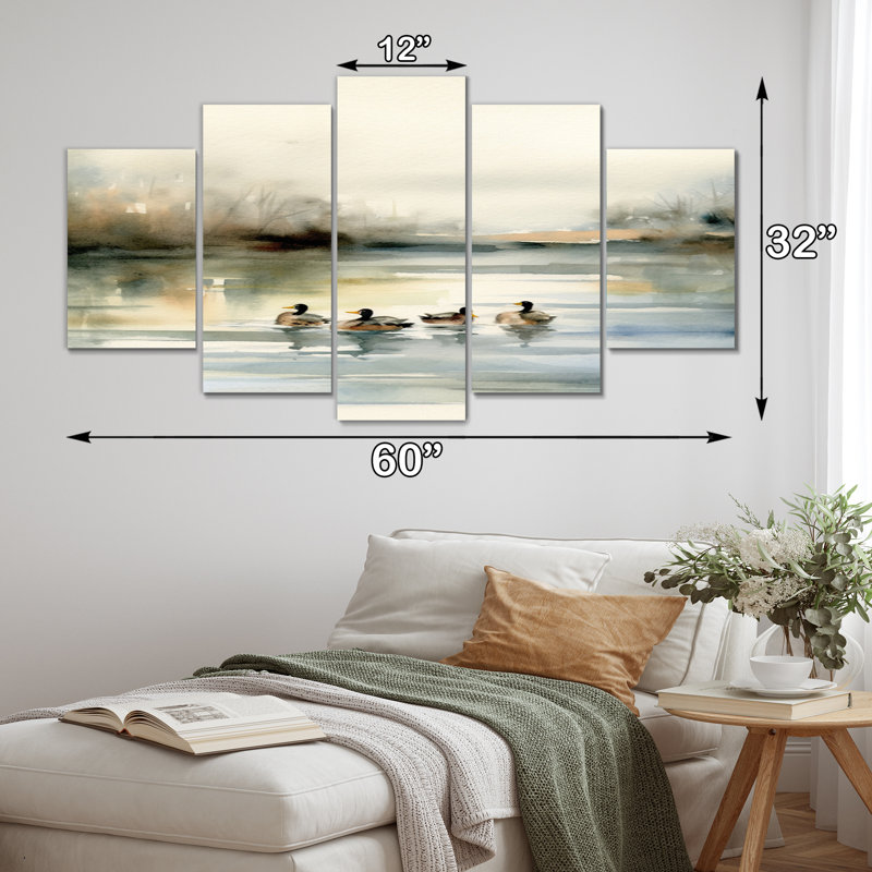 Ghislain - animaux, reproduction sur toile - 5 panneaux