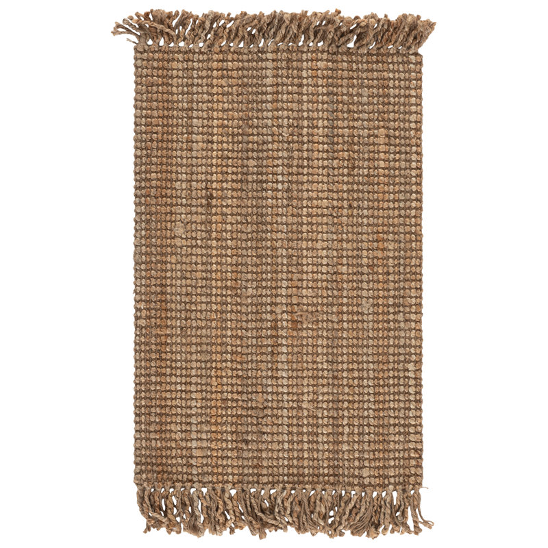 Lin Natural Fiber Hand Woven Jute Rug, Rectangle 2' x 3'