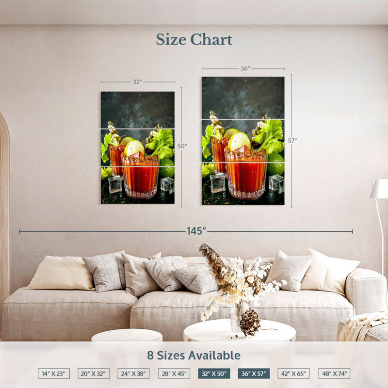 Yarlin Bloody Mary Cocktails, 50" H x 32" W