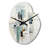 Grey Suprematism Geometric Symphony II - Pear Shape Decorative Grey Abstract Suprematism Wall Clock-105482382
