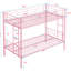 Lit superposé simple au-dessus de métal rose - une chambre moderne qui économise de l'espace, une fabrication solide pour la durabilité, un environnement de sommeil stable et silencieux, un escalier sécuritaire et silencieux, facile à assembler-485616773-485616772