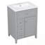 Meuble-lavabo avec lavabo, 3 tiroirs, 1 armoire et tablette réglable-2059834016