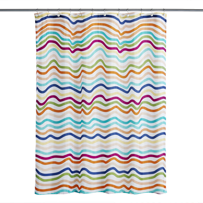 Making Waves Geometric Shower Curtain