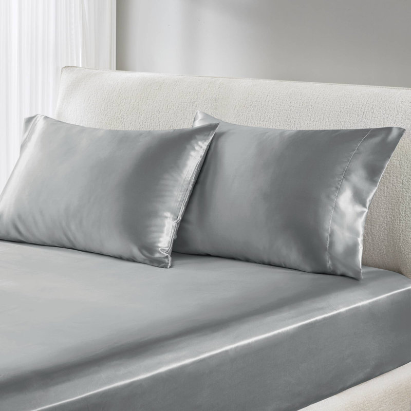 Draps pour lit très grand en polyester satiné infroissables pour un sommeil luxueux