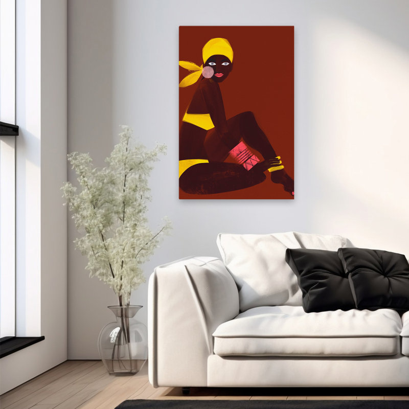 Amber Sun - Art contemporain figuratif, études figuratives, H 36 po x l 24 po