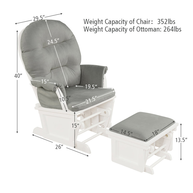 Chaise berçante Abdifatah, Gris clair