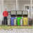 Garbage Bin Shed Stores 3 Trash Cans with Pneumatic Support Rod, with Lockable Doors & Waterproof Lid Chain, for Patio,Garden,Backyard,Grey