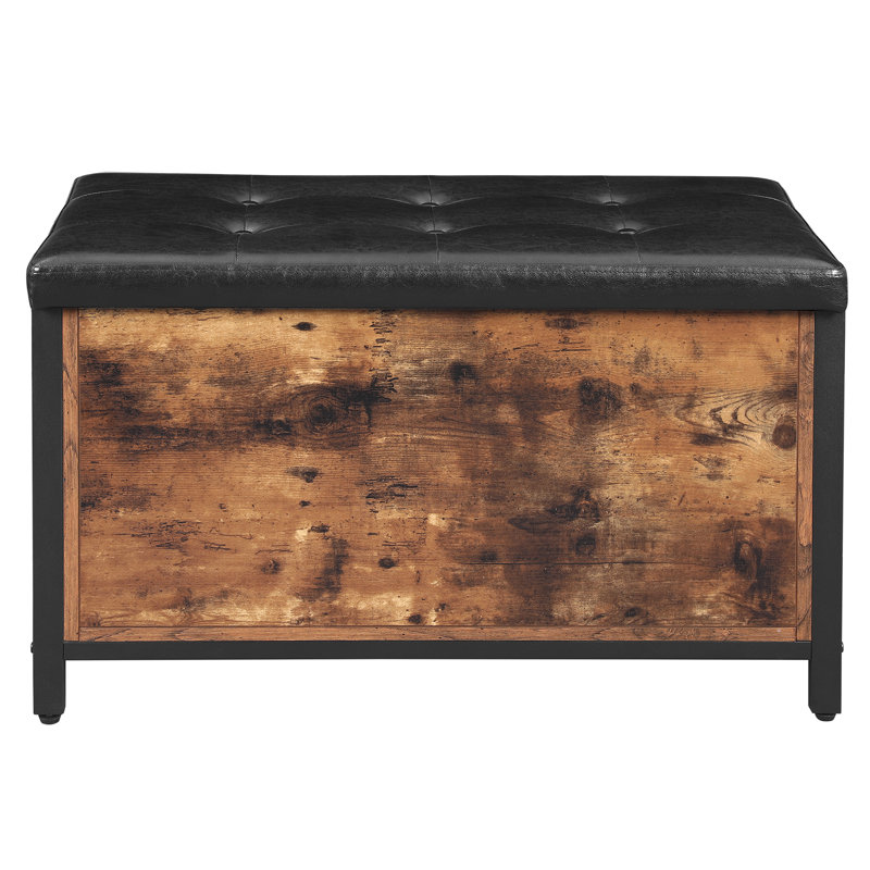 Saear Storage Bench, Rustic Brown/Black