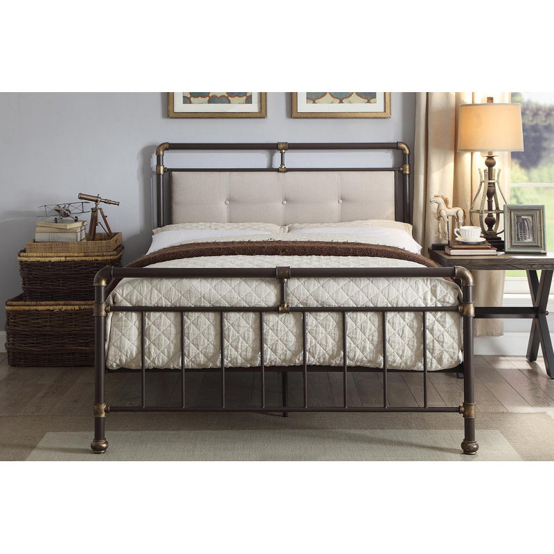 Upholstered Bed, Double (4'6), 19cm Double Memory Foam