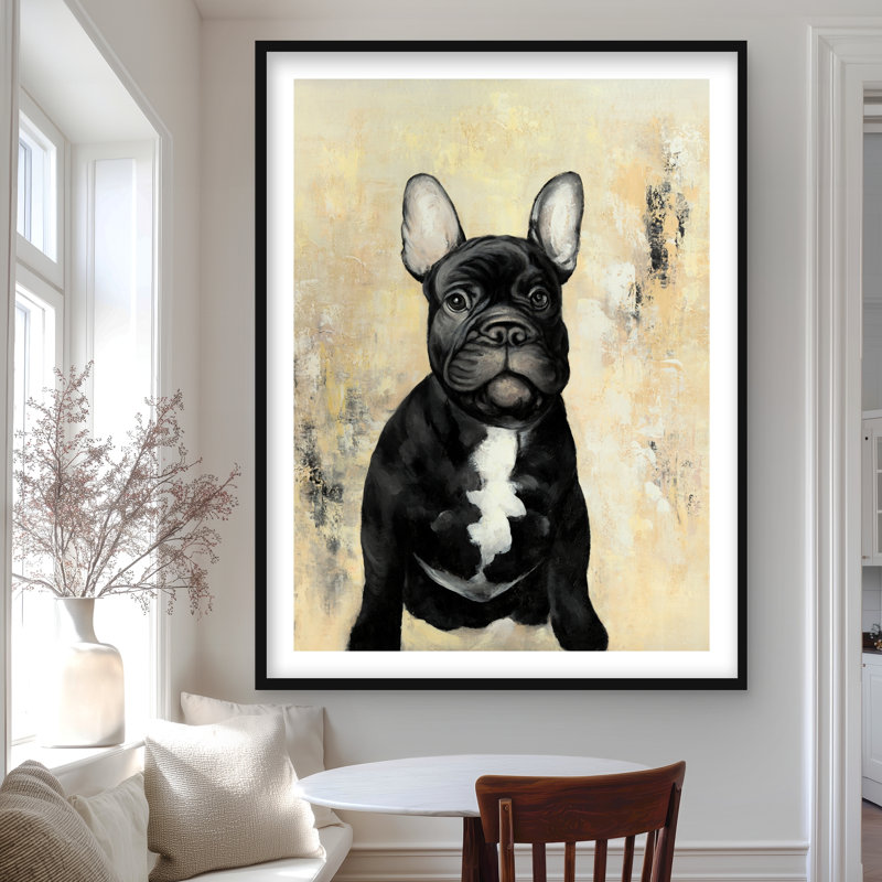 «French Bulldog», reproduction encadrée contemporaine | Décoration intérieure