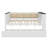 Wood Daybed With Storage Shelves, Upholstered Backrest,USB And Trundle-2070605909