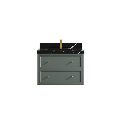 Meuble-lavabo simple flottant 30 po Roswell