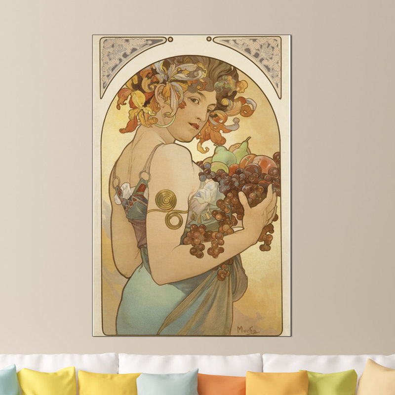 Mucha Alphonse - Wrapped Canvas Painting, 137cm H x 90cm W x 1.8cm D