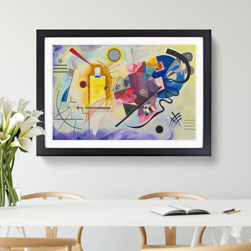 Yellow-Red-Blue by Wassily Kandinsky - Picture Frame Painting, Black Framed, 48cm H x 65cm W x 2cm D