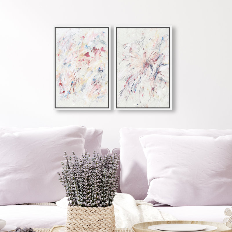Feels Like Love Set Set by Oliver Gal, 50"H x 34"W, White Floater Frame