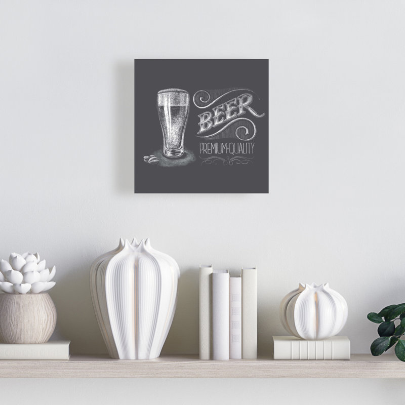 Toile rétro «Vintage Beer» | Décoration murale rustique