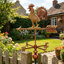 Girouette Classic Rooster - Indicateur de direction du vent 28,7 po avec flèche rotative à 360 ° et point cardinal (N-S-E-W), métal thermolaqué antirouille, charme campagnard rustique pour jardin, grange, garage, cadeau de pendaison de crémaillère