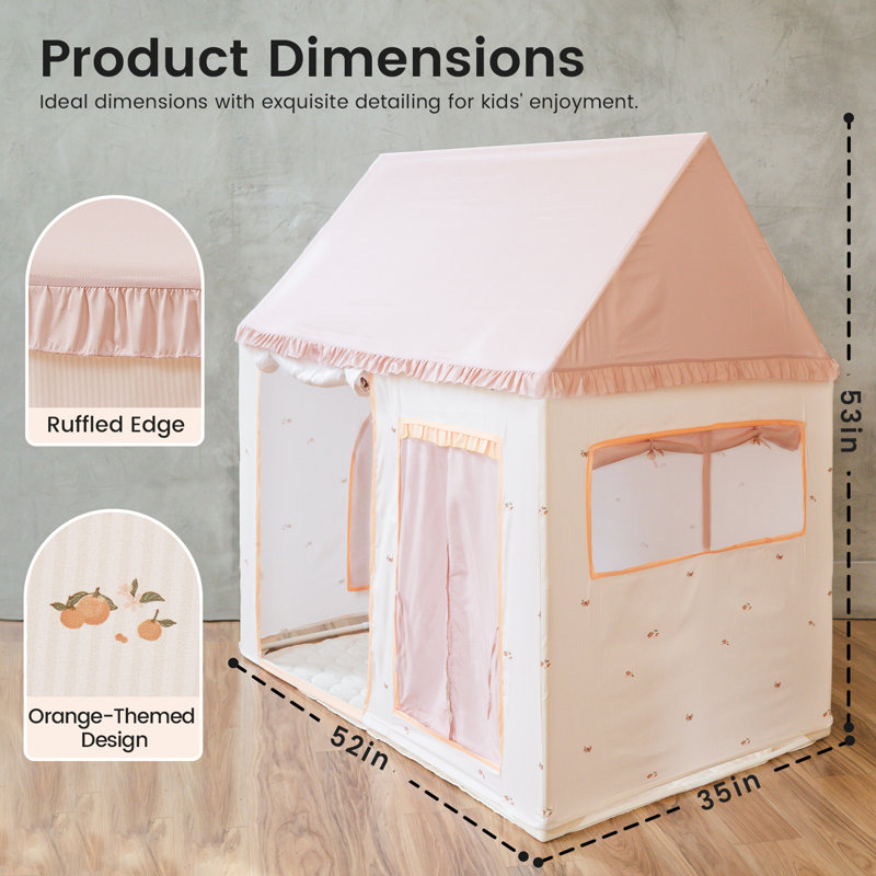 Tiny Land® Sweet Citrus Kid's  Play Tent - white/blue, Pink