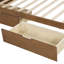 Lit de jour simple en bois avec 2 tiroirs et garde-corps rustique-1388398645