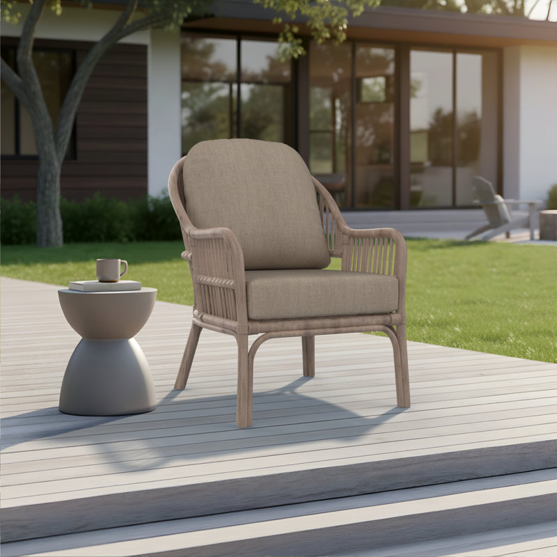 Outdoor Sunbrella® Seat/Back Cushion, Cast Ash Sunbrella® Plainweave
