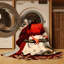  Tapis lavable Northern Cardinal Birds-60224969