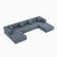 Canapé modulaire en flanelle gris confortable