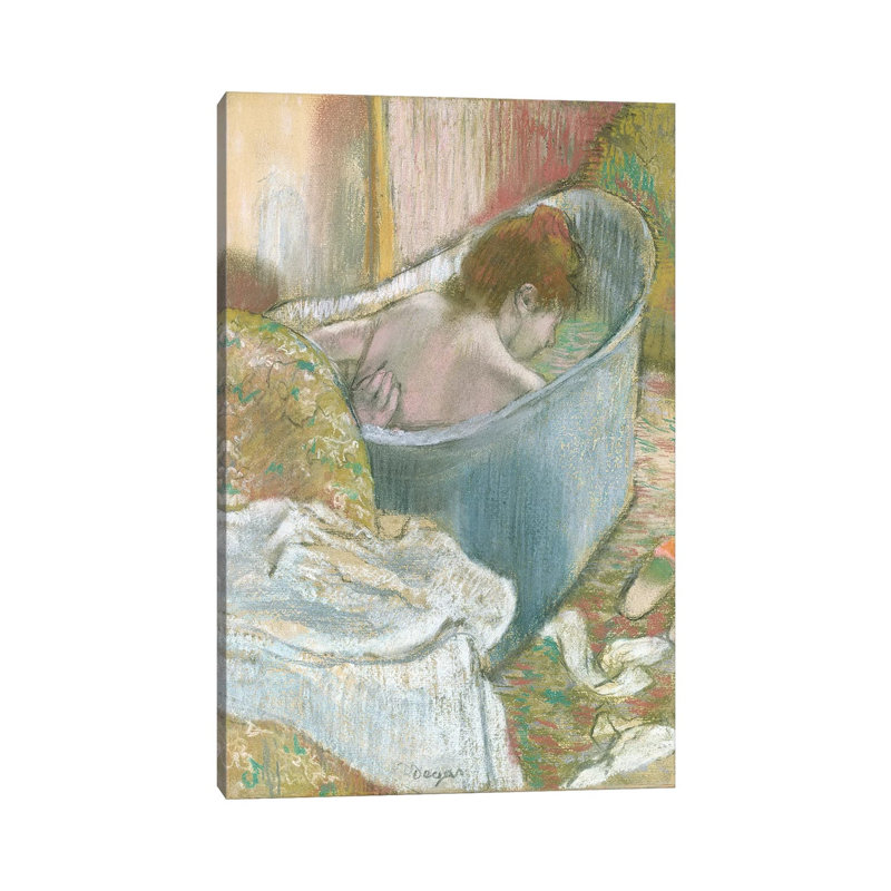 The Bath by Edgar Degas - Wrapped Canvas Painting, 66.04 cm H x 45.72 cm W x 3.175 cm D