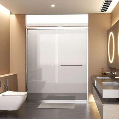 Porte de douche semi-sans cadre l 56 po x H 72 po