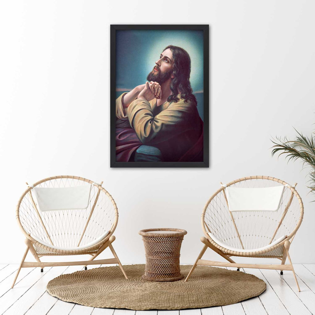 Gerahmter Kunstdruck Jesus Praying