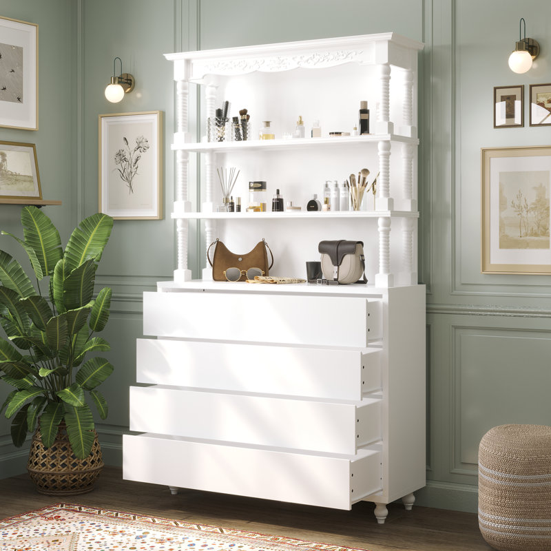 Élégante armoire de rangement blanche avec éclairage réglable