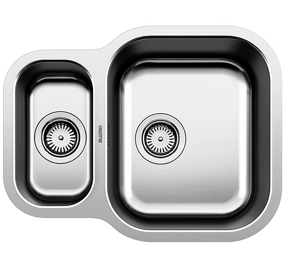 Essential 58.2 x 45cm Double Bowl Undermount Kitchen Sink