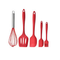 Silicone Baking Utensils - Balloon Whisk, Slotted & Solid Kitchen