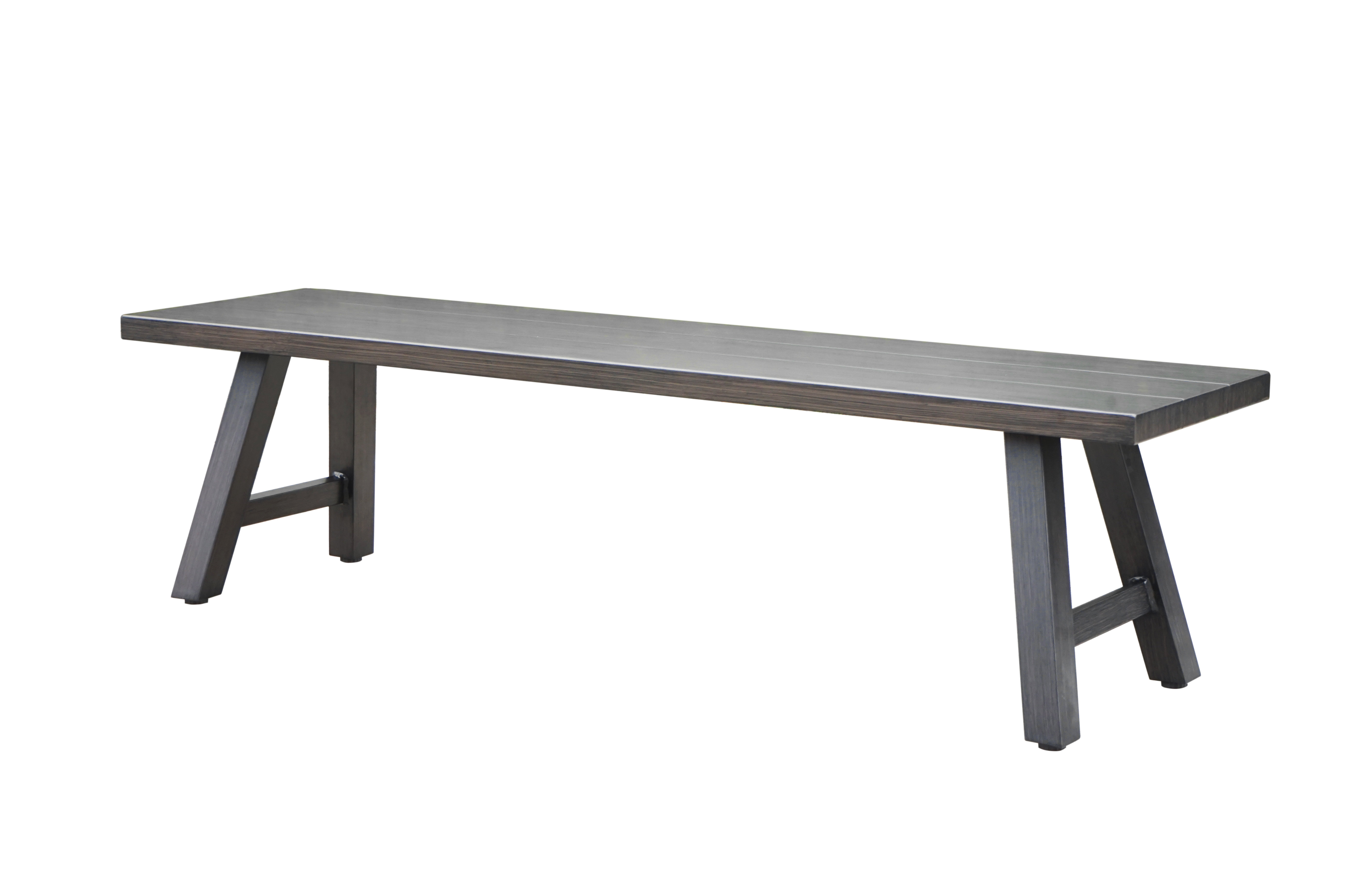 Outdoor bench with built in online table