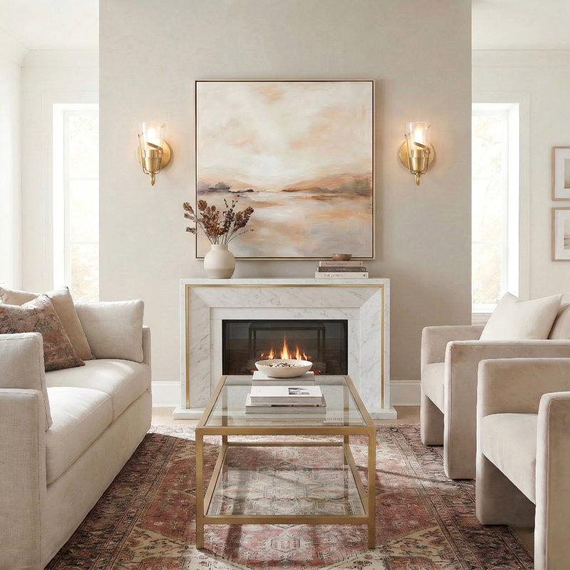 1 - Light Dimmable Armed Sconce