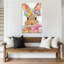 Art mural de lapin de Pâques GUTTATY, décoration murale de photos de lapin de Pâques au printemps, décorations murales de fleurs de lapin et de printemps, impressions de Pâques pour le salon, la chambre à coucher, la chambre d'enfant, la chambre de bébé prête à être suspendue 12 po x 18 po-34387878