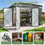Remise de rangement en métal 10 x 8 pi avec 3 portes verrouillables-124834288
