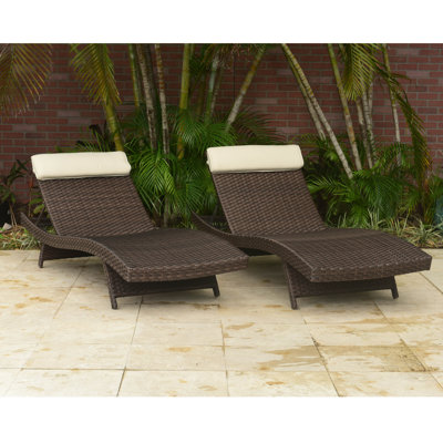 Alyisa 79" Long Reclining Chaise Lounge Set with Cushions by Lark Manor