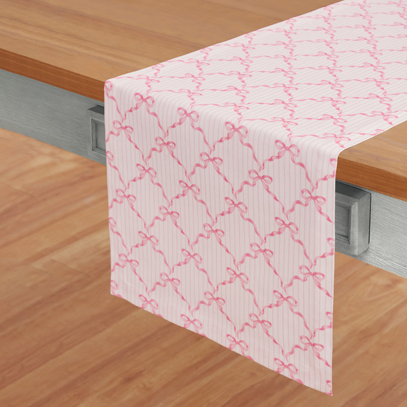 Bows - 100% Cotton Table Runner, 36" x 14"