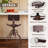 SET OF 1, Adjustable Industrial Home Bar Stools - Cast Iron Tractor Seat Swivel Metal Farmhouse Dining Stools - Counter & Pub Height 22.44" To 27.56" - Copper-1027571957-1027571958