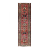 One-of-a-Kind 3'4'X13'2" Area Rug in Rust/Navy Blue/Beige