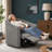 Ergonomic Lift Recliner Chair With Chenille Upholstery & Footrest - Cozy Barrel Design With Side Storage Pocket-8803318