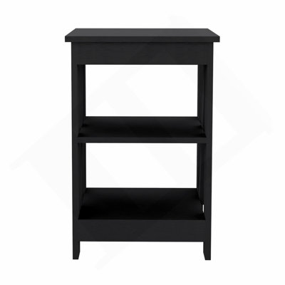 End Table, Side Table, Nightstand, 3-Tier Storage Shelf, Sofa Table for Small Space