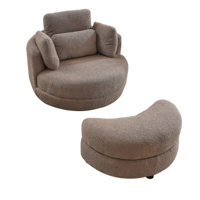 Swivel Accent Barrel Club Chair with Storage Ottoman and Pillows -  Hokku Designs, BD5F018256CA4093B4B0EDCFBC8250B3