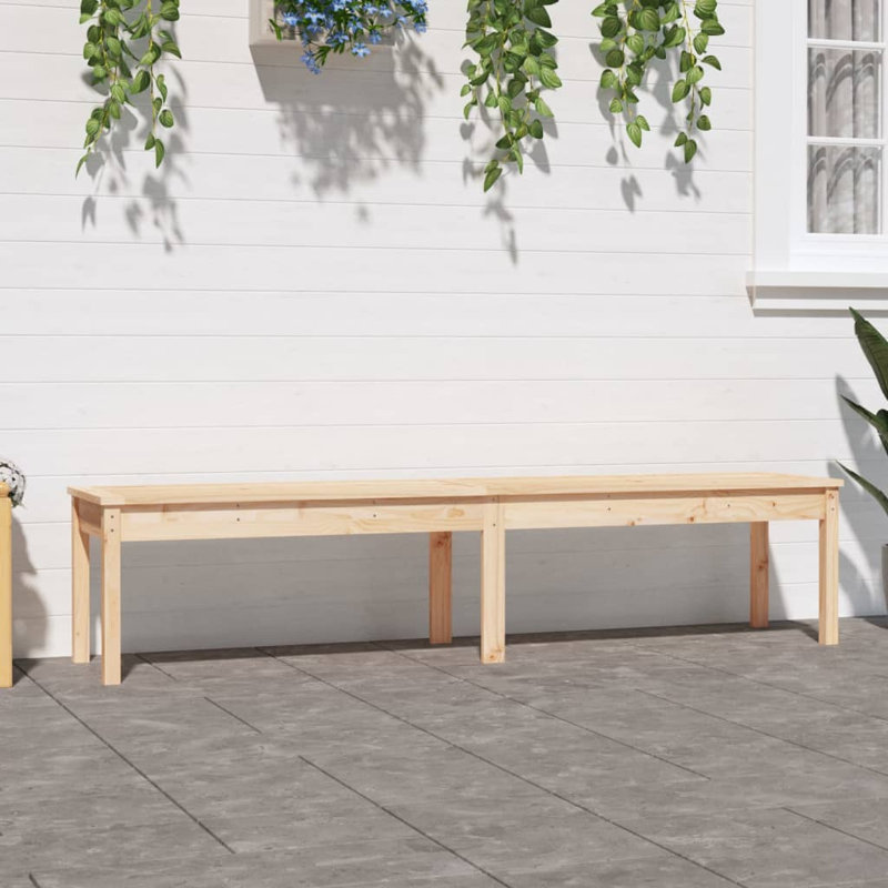 Laportia Wooden Picnic Bench, Natural Douglas, 45cm H x 80cm W x 44cm D
