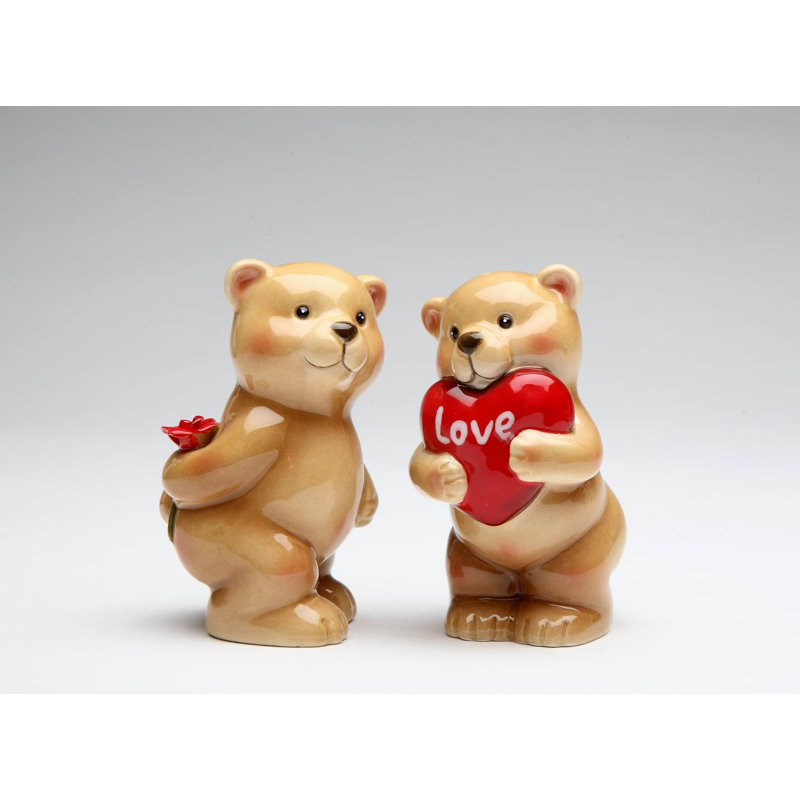 Ensemble de 2 pièces pour sel et poivre cosmos gifts’love’teddy bear