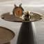 Table basse avec plateau en verre trempé