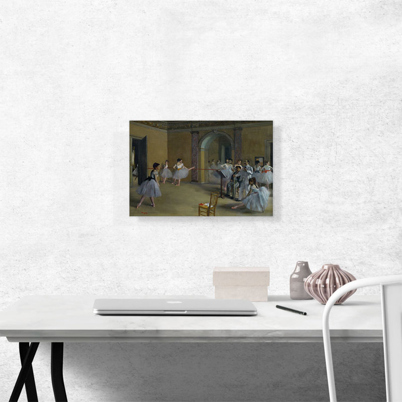 «Rehearsal Hall At The Opera 1872» par Edgar Degas - peinture sur toile tendue, H 12 po x l 18 po x P 0,75 po